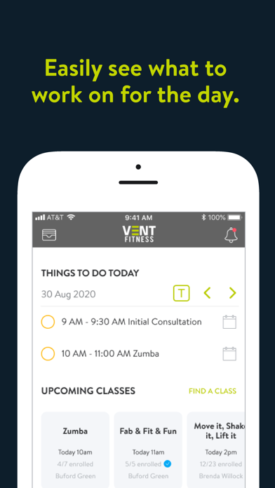 VENT Fitness Screenshot