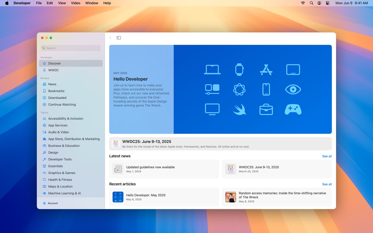 Apple Developer screenshot 1