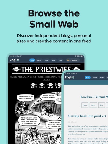 Small Web iPad screenshot