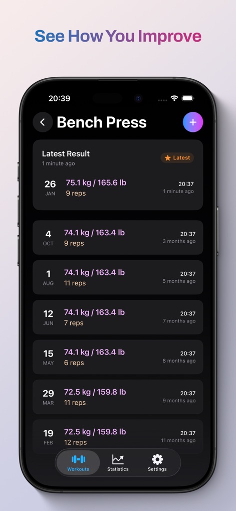 Training Tracker - Gym Log - Sports App | MWM