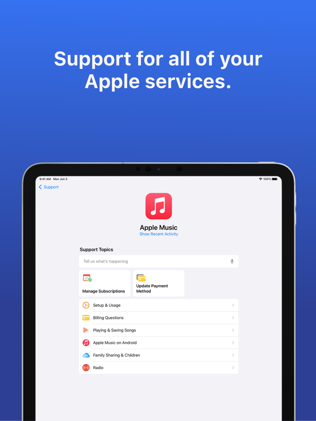 ‎Apple Support Screenshot