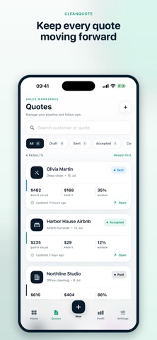 CleanQuote: Cleaning Estimates iPhone screenshot