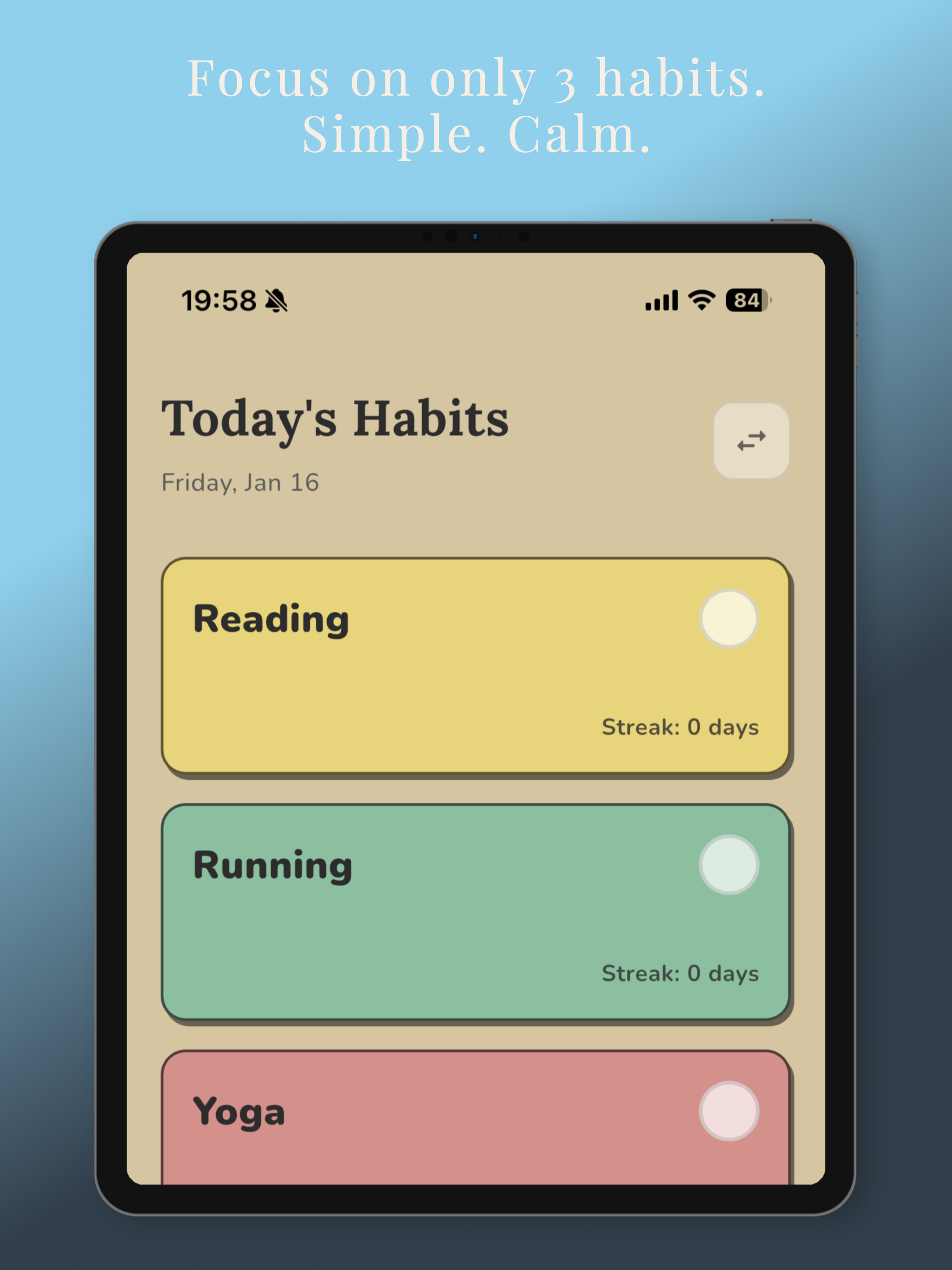 Quiet Habits: Habit Tracker