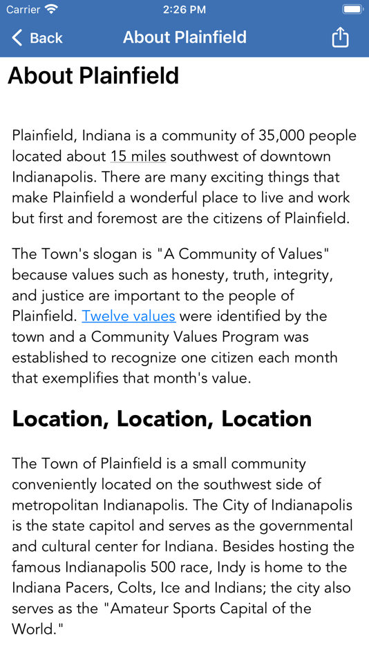 #2. Town of Plainfield, Indiana (iOS) 由: Town Of Plainfield