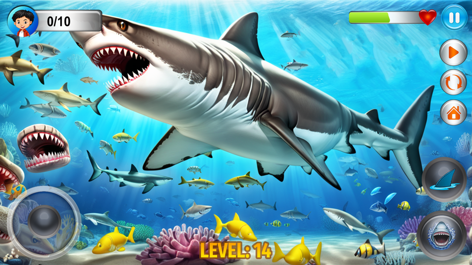 #1. Angry Shark Simulator Games 3d (iOS) 由: PLASMA IT SOLUTIONS