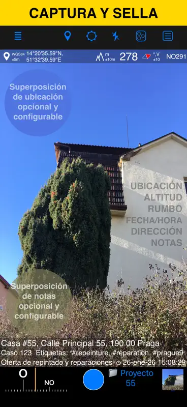 GPS Cámara 55. Foto+ubicación. screenshot 1 of 10