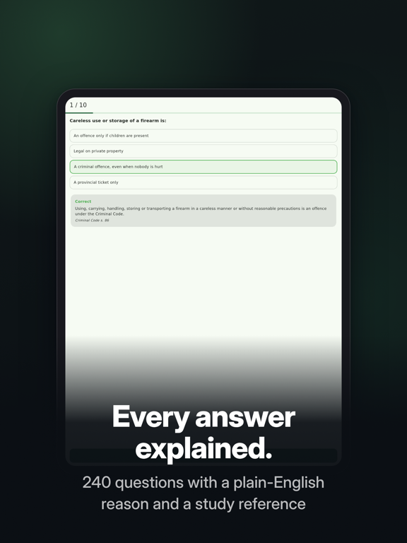 PALPrep: Firearms Exam Prep iPad screenshot