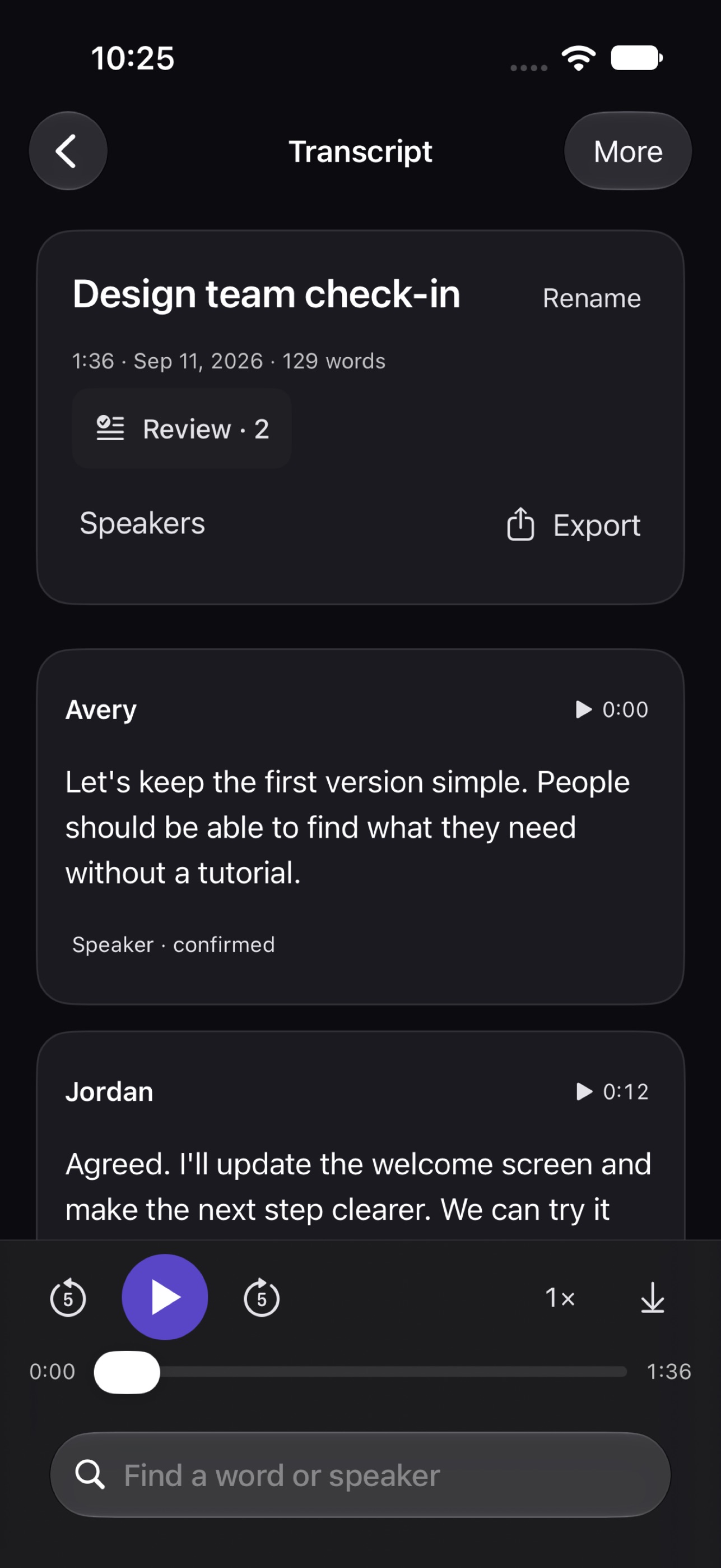 Screenshot 2 of Drop Transcript