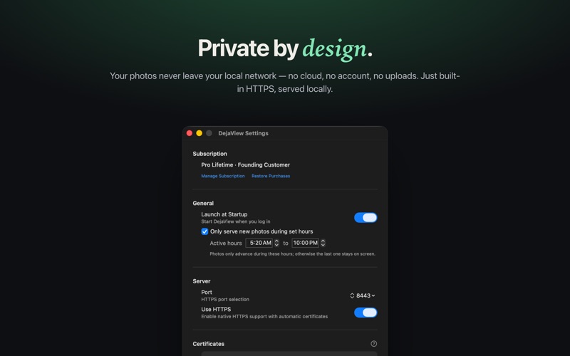 DejaView for DAKboard screenshot
