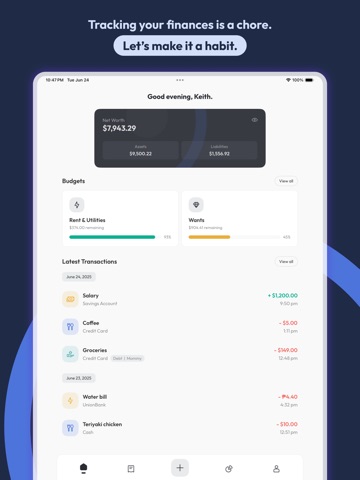eXpend: Make Budgeting a Habit iPad screenshot