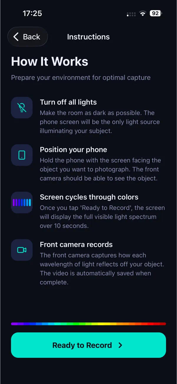 Screenshot #2 pour Hyperspectral Camera App