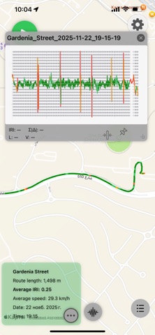 IRITracker Road Roughness screenshot