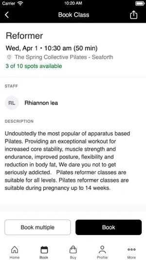 The Spring Collective Pilates screenshot 3