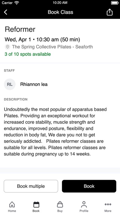 Screenshot #3 pour The Spring Collective Pilates