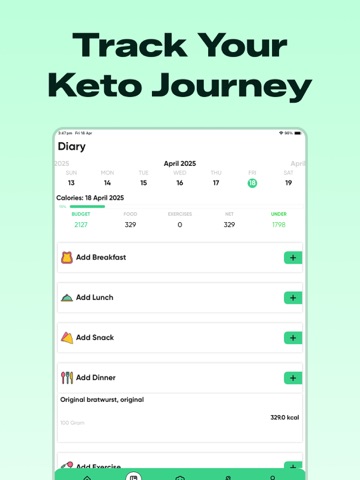 Keto Diet App ⓒ iPad screenshot