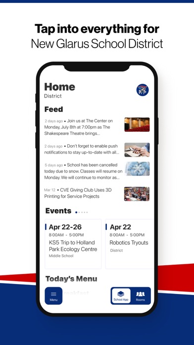 New Glarus School District Screenshot