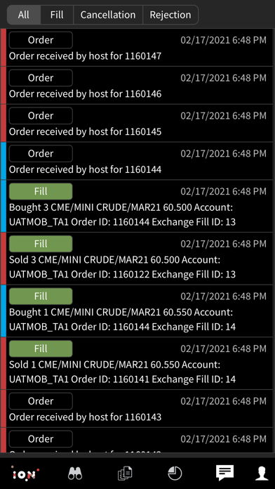 XTP Execution Screenshot