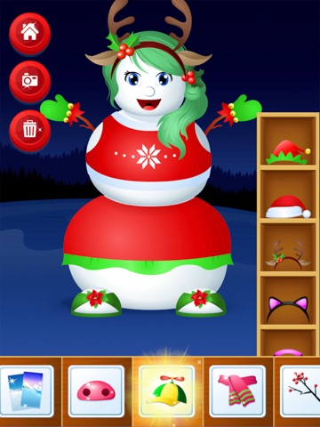 Dress Up Snowman Game iPad screenshot