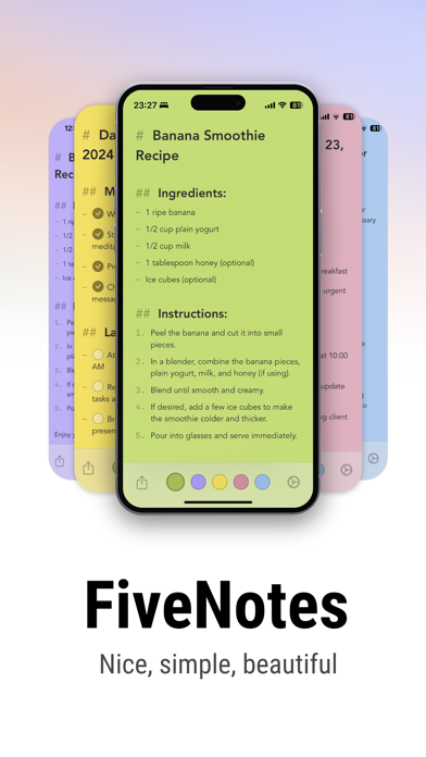 Screenshot #1 pour FiveNotes Mobile