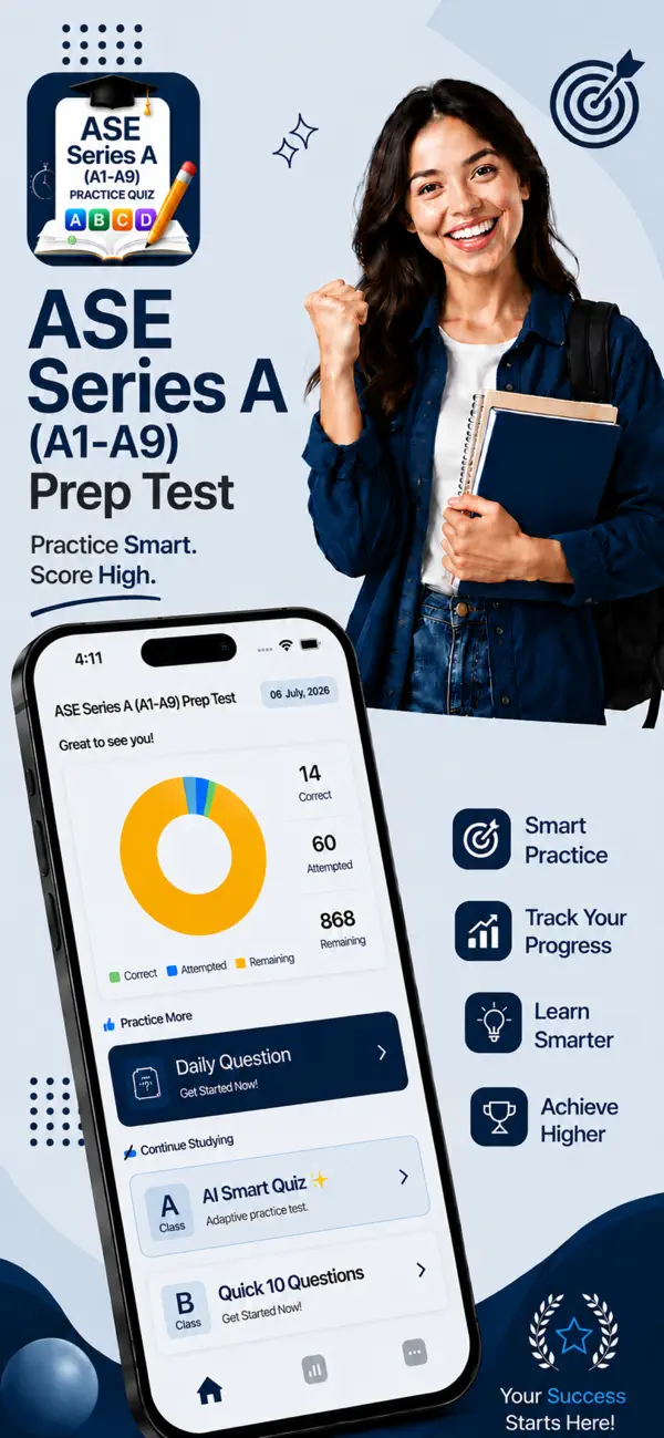 Screenshot #1 pour ASE A1-A9 Practice Test Prep