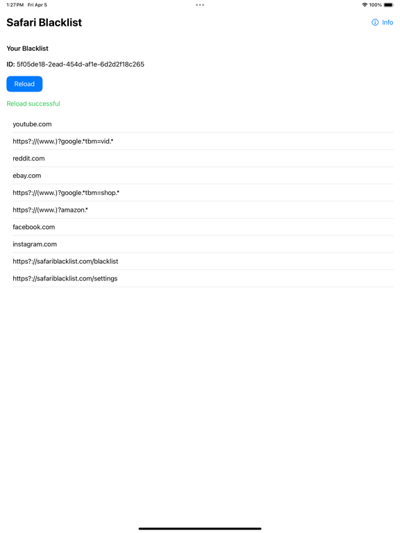 Screenshot #4 pour Blacklist for Safari