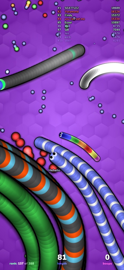 slither.io - Dynamic Multiplayer Arena