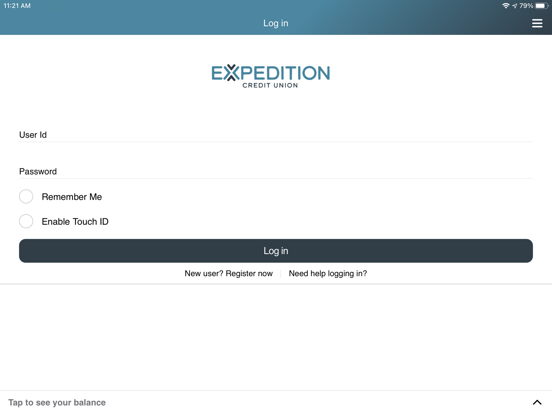 Expedition CU iPad screenshot 1 - Finance app