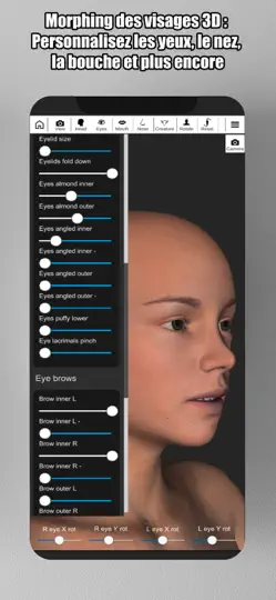 Capture d'écran de Face Model: Tête 3D Référence sur iPhone 4