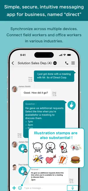 direct - Messaging App for Biz screenshot 1