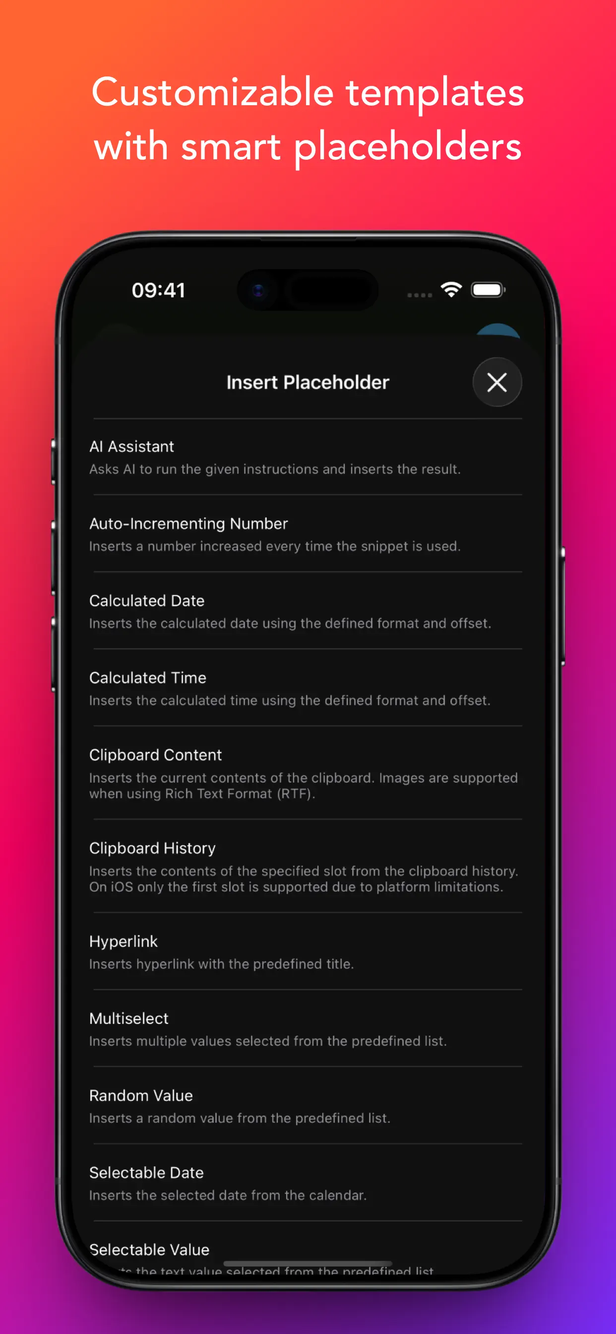 #6. Snippety - Snippets Manager (iOS) Által: Wojciech Kulik
