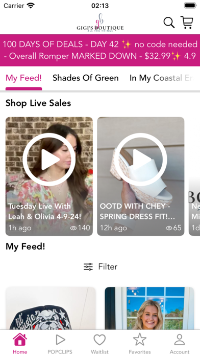Gigi's Boutique Shopping Screenshot