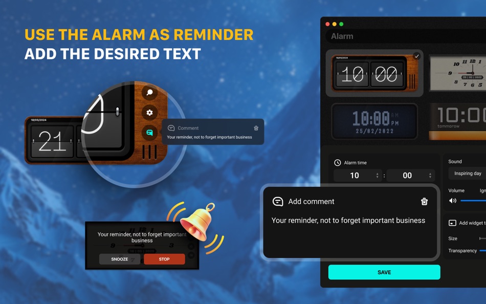 #6. Alarm Clock: Wake Up On Time (macOS) Podle: Villow