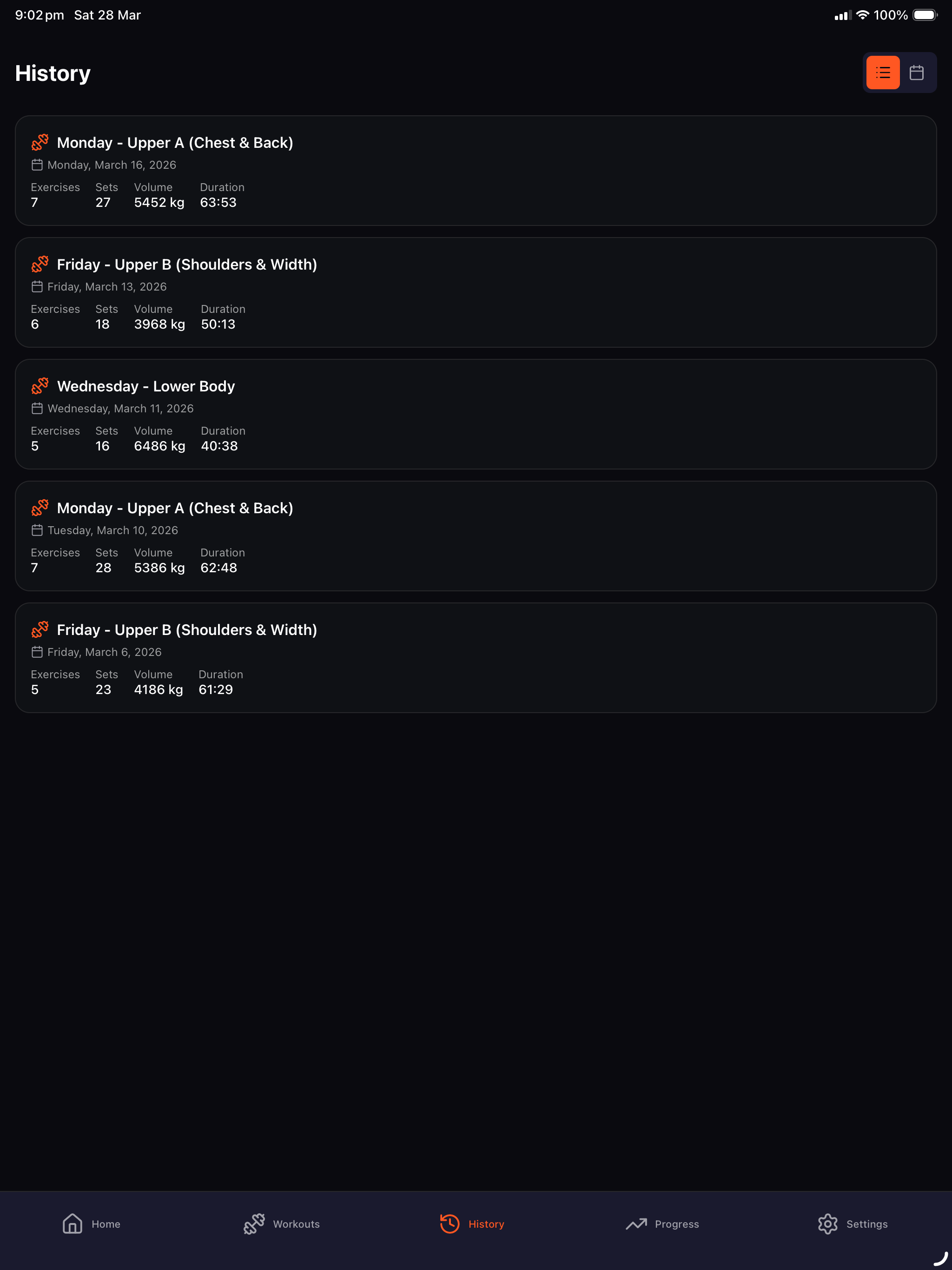 FinalRep: Workout Tracker