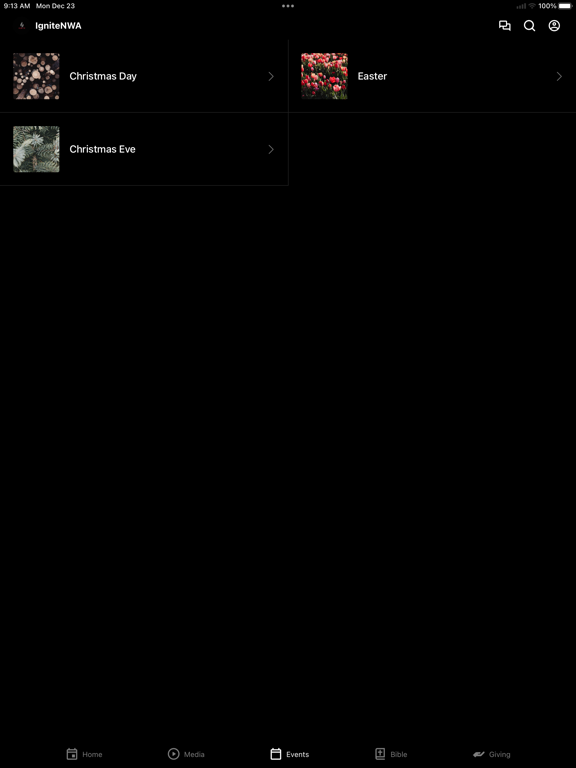 Ignite Church Rogers iPad screenshot
