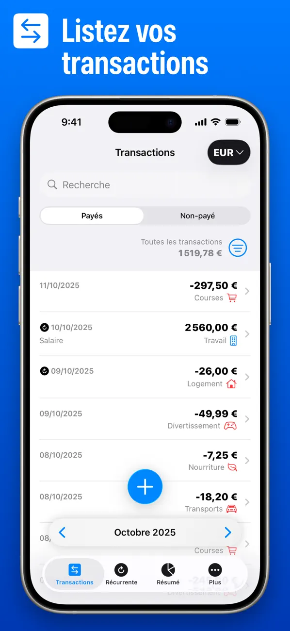 Screenshot #2 pour Gestion Dépense - Numi