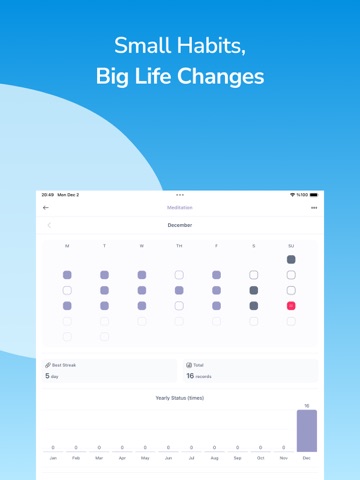 Daily Habit Tracker - Habitier iPad screenshot