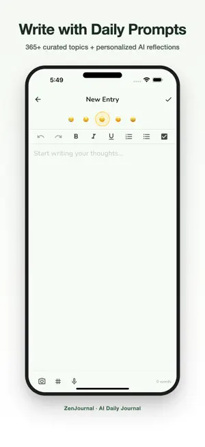 ZenJournal: AI Daily Journal screenshot 2