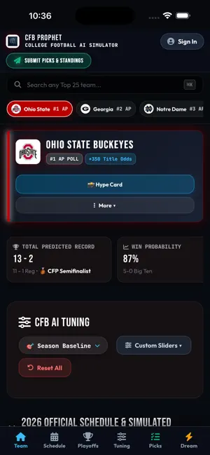 CFB Prophet screenshot 1