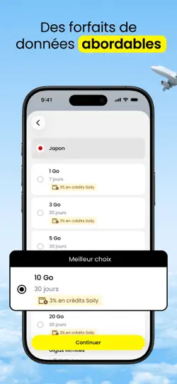 Capture d'écran de Saily ESIM: Internet Voyage sur iPhone 3
