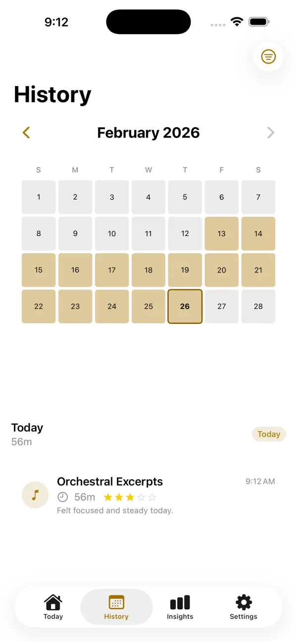 Screenshot #2 pour French Horn Practice Log
