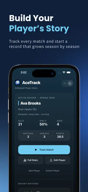 Volleyball Player Statistics screenshot 1