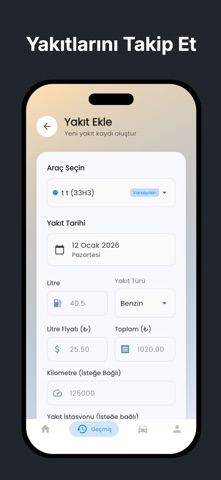 Yakıt Takibim: Tüketim & Gider screenshot