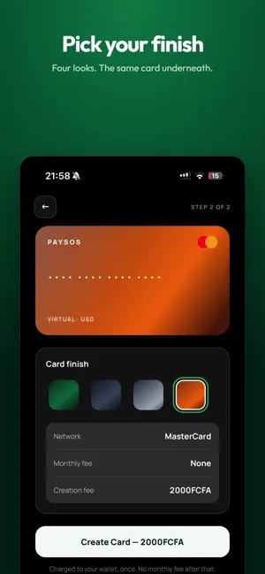 PAYSOS : Virtual Credit Cards screenshot 3