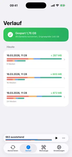 Screenshot von PixShrink - HEIF Konv. auf dem iPhone 6