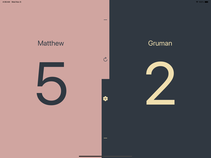 Backgammon Score Keeper