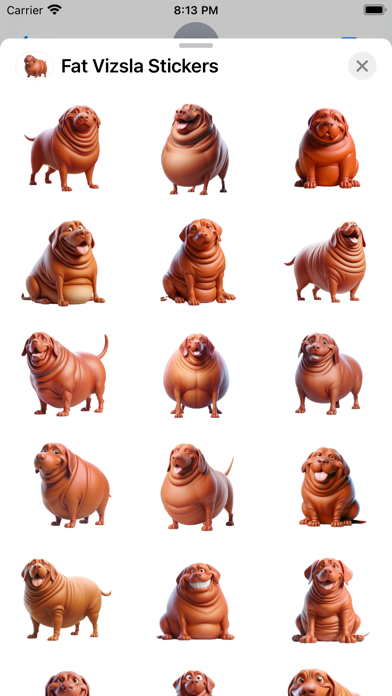 Screenshot #2 pour Fat Vizsla Stickers