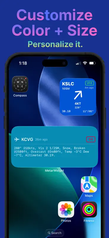 Modern METAR Widget screenshot 3 of 4