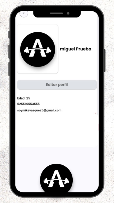 Adrian Fitness App Screenshot