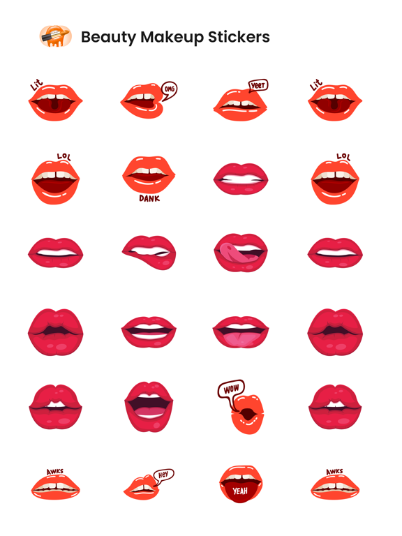 Screenshot #5 pour Beauty Makeup Stickers
