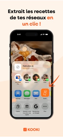 KOOKI : Extracteur de recettes iPhone screenshot 1